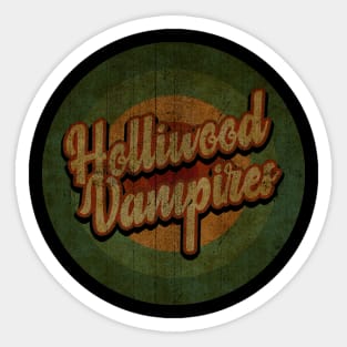 Circle Retro Vintage Hollywood Vampires Sticker